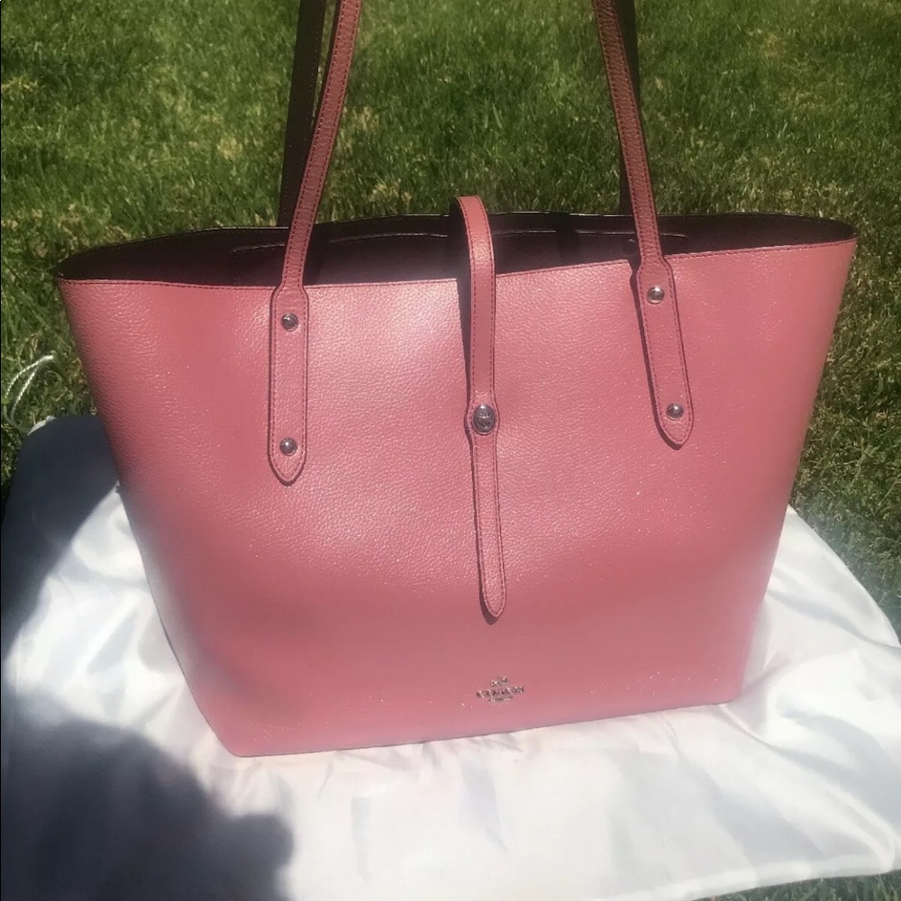 Coach Market Tote in Glitter Pink